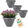 GarPet Blumentopf Wand 30 cm grau