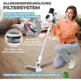 Klamer Akkustaubsauger 420 Watt weiß