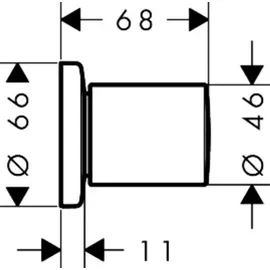 Hansgrohe Zesis S Absperrventil Unterputz, Chrom, 74997000