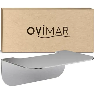 ovimar Badablage Halsbarre | Edelstahl | Silber | ohne Bohren | hängend im Bad oder in der Küche | zur Ablage oder als kleines Regal von von dive...