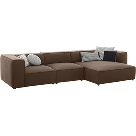 W.Schillig Eckcouch Polyester 3-Sitzer Rot