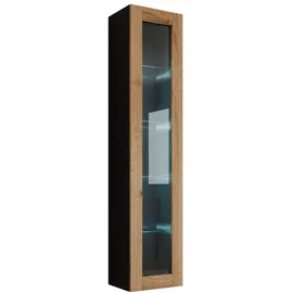 Mirjan24 Vitrine Vigo 40 x 30 x 180 cm Schwarz