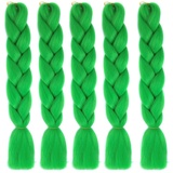 5 Stücke Jumbo Braids Extensions, 120cm Kunsthaar zum Einflechten Twist Zöpfe Synthetik Crochet Hair Flechthaar Haarverlängerungen Einfarbige Ombre Jumbo Zöpfe Haar Flechten Extensions für Crochet