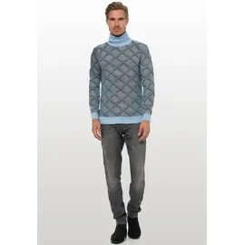 RUSTY NEAL Rollkragenpullover Blau S
