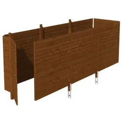 Skan Holz Abstellraum C5 für Carports - Profilschalung-nussbaum