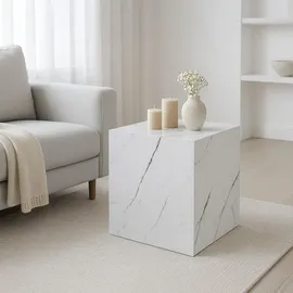 [en.casa] Ellelu Weiß MDF 45 x 40 x 40 cm