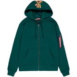 Alpha Industries Back Print Reißverschlusspullover Force Green L