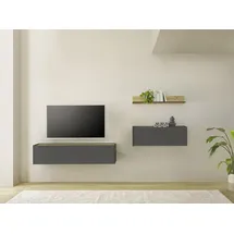 Home Affaire Büromöbel-Set CiTY/GiRON, (Set, 3-tlg), Home Office grau