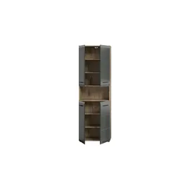 xonox.home Hochschrank Ice Nox Oak Nachbildung schwarz matt B/H/T: ca. 60x185x30 cm B: 60 H: 185
