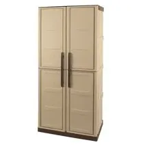 Art Plast Kunststoffschrank Steel 70 x 165 x 39,5 cm Beige/Mokka_braun