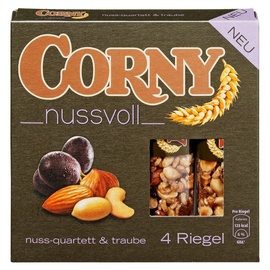 Corny Nussvoll Riegel Nuss-Quartett & Traube 4 Stück x 24 g (96 g)