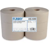 Funny Jumbo-Toilettenpapier 1-lagig 6 Rollen à 525 m