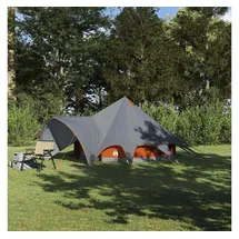 vidaXL Teepee Zelt für 3 Personen Grau/Orange