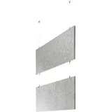 lautloz baffel multiple-Set - Deckenträger Odenwald - 2-fach Farbe: lichtgrau, Größe: 100x50x2,5cm