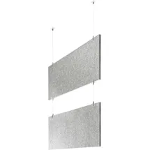 lautloz baffel multiple-Set - Deckenträger Odenwald - 2-fach Farbe: lichtgrau, Größe: 100x50x2,5cm