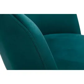 miliboo VANITY Samt Petrolblau
