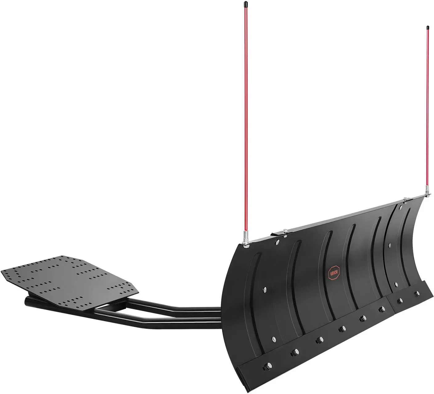 VEVOR Schneeschild, 109/152 cm verstellbares Schneepflug-Set, leicht abnehmbar, universell montierbarer Schneepflugaufsatz mit Gummiklappen, Stahlklinge, kompatibel mit den meisten UTVs & ATVs