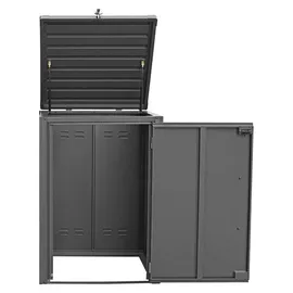 primeyard Mülltonnenbox 84 x 84 x 120 cm anthrazit