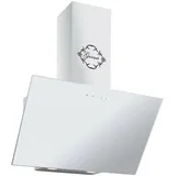 Gurari kopffrei Dunstabzugshaube 60 cm Wandmontage 286 WH 6 Prime Kopffreihaube Weiß Glas | Wandhaube Umluft/Abluft | Abzugshaube 1000m3/h mit Fernbedienung | Randabsaugung, TouchControl, Timer