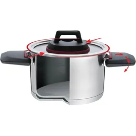 Maestro MR-3530-6 Topfset mit Klappgriffen 6 Stück, - Silber