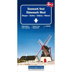 Dänemark West Regionalkarte 1 : 200 000