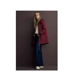 STREET ONE Langer Blouson mit Kapuze - Rot