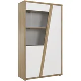 Gami Highboard EPURA 109 x 45 x 191 cm Braun/Weiß