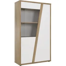 Gami Highboard EPURA 109 x 45 x 191 cm Braun/Weiß