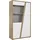 Gami Highboard EPURA 109 x 45 x 191 cm Braun/Weiß