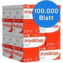 print24 Druckerpapier A4 80 g/m2 100000 Blatt
