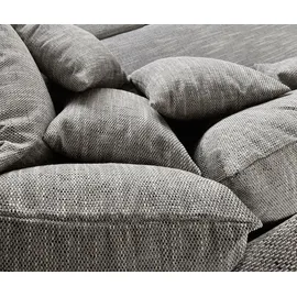 DeLife Wohnlandschaft Clovis XL Hellgrau Strukturstoff Modulsofa - Grau/Hellgrau