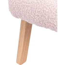 Beliani Kindersessel Linde Bouclé 0 x 0 x 0 cm Pastellrosa