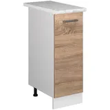 Vicco Apothekerschrank R-Line Medizinschrank für die Küche Sonoma/Weiß 30 cm AP Marmor