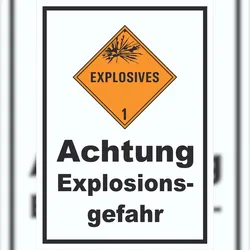 Schild Explosionsgefahr Explosives A1 (594x841mm)