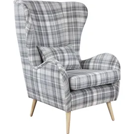 Home Affaire Sessel HOME AFFAIRE "Charles Ohrensessel", grau, B:78cm H:118cm T:94cm, 100% Polyester, Sessel, Sessel, groß und gemütlich in modernem Design