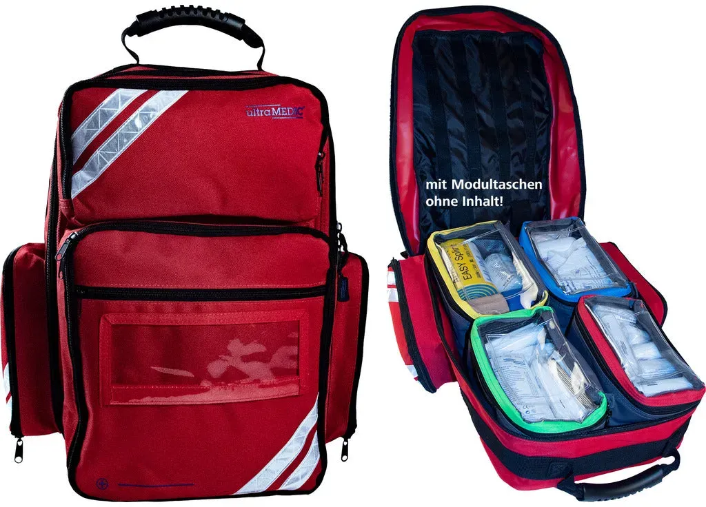 Rucksack ultraRESCUE Lite / mit Modultaschen ohne Inhalt - rot
