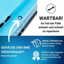 supervolt LiFePO4 100Ah 12.8V mit Bluetooth BMS