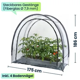 ideoon garden Foliengewächshaus Folie Transparent 175 x 186 x 84 cm