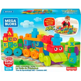 MEGA BLOKS ABC Lernzug (60 Teile), Steck-Bausteine, Bauklötze, Lernspielzeug