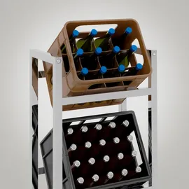 TPFLiving Getränkekistenregal 75 x 47 x 31 cm Grau