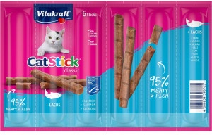 Vitakraft Catstick Classic met zalm kattensnoep  2 x 6 sticks