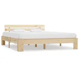 vidaXL Massivholzbett 160 x 200 cm Braun
