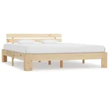 vidaXL Massivholzbett 160 x 200 cm Braun