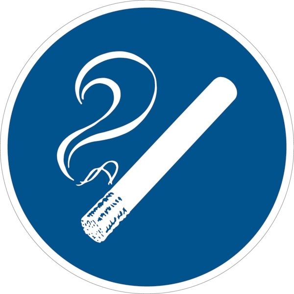 Gebotsschild, Rauchen erlaubt - praxisbewährt - 200x1.5 mm Kunststoff