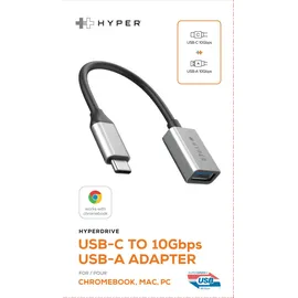 Hyper HyperDrive USB-C auf USB-A Adapter silber