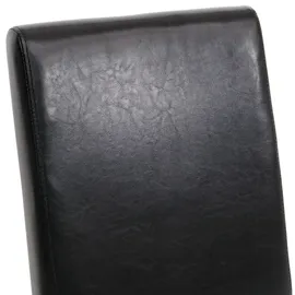Mendler Esszimmerstuhl Littau Kunstleder schwarz 4er Set