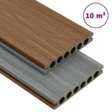 Wpc Terrassendielen Mit Zubehör Braun Und Grau 10 M2 4 M