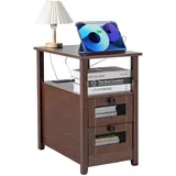 Vevor Nachtschrank mit 2 Schubladen 0 x 0 x 0 cm Braun