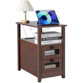 Vevor Nachtschrank mit 2 Schubladen 0 x 0 x 0 cm Braun