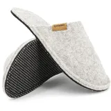 Gottstein Filz-Pantoffel Cozy aus 100% Alpaka-Wolle - Nachhaltig produziert in Tirol Grey, 47 - 47 EU